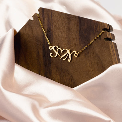 Couple's Initials Necklace