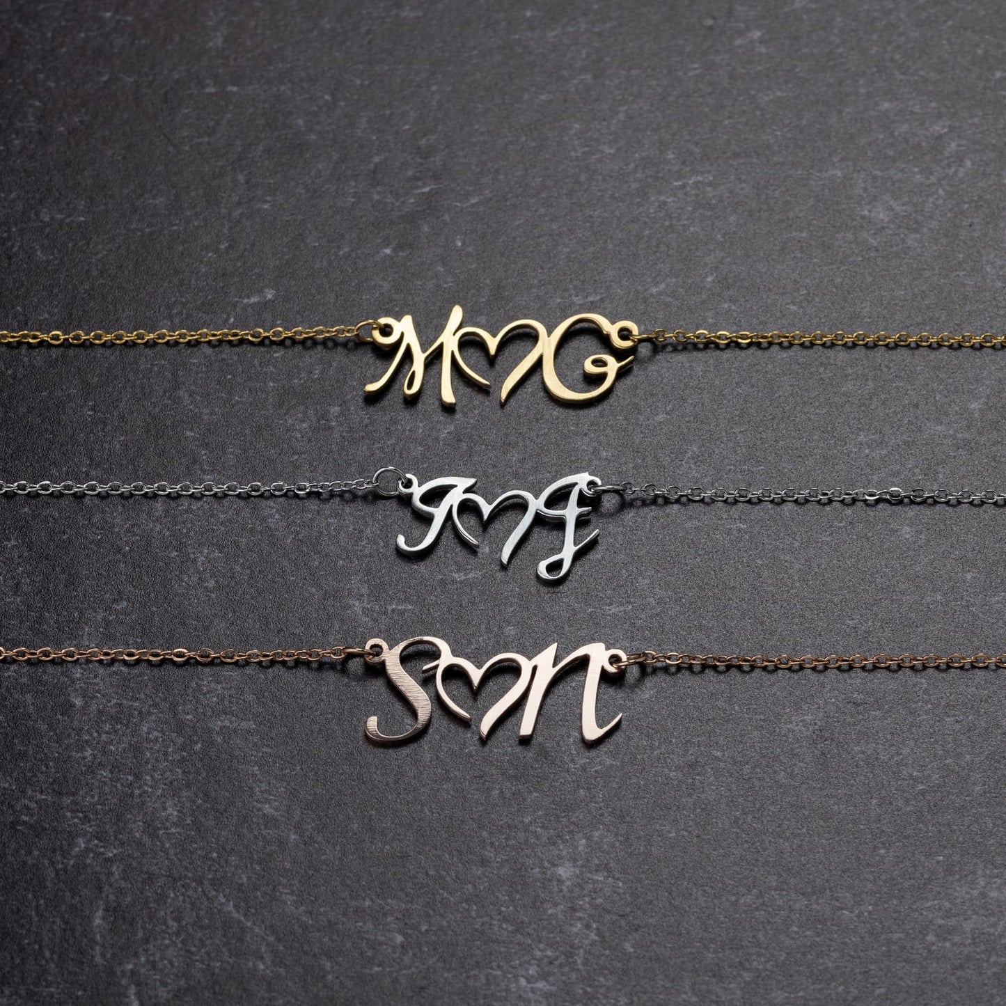 Couple's Initials Necklace