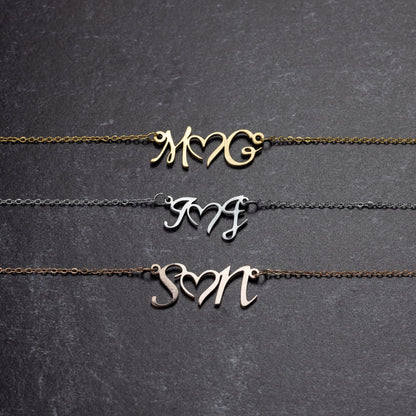 Couple's Initials Necklace